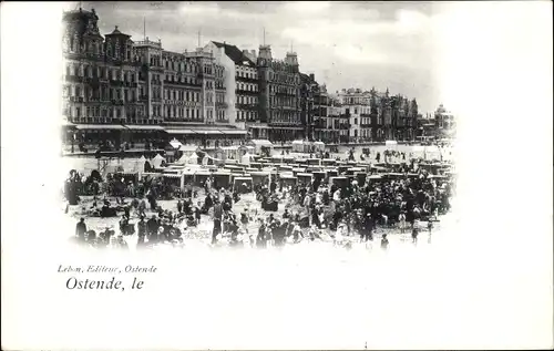 Ak Oostende Ostende Westflandern, Marktplatz