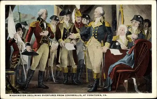 Ak Washington Declining overtures from Cornwallis, Yorktown
