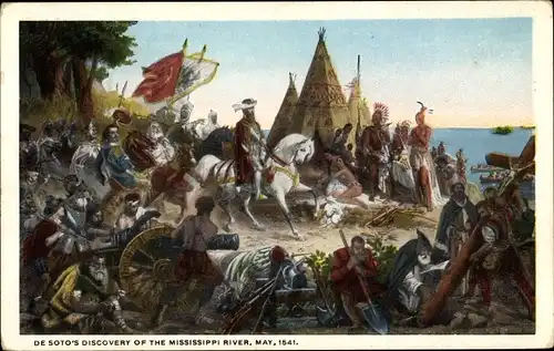 Ak USA, De Soto's discovery of the mississippi river, May 1541