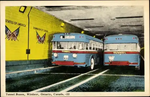 Ak Windsor Ontario Kanada, Tunnel Buses