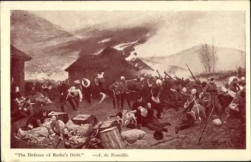 Künstler Ak Newville, A., The Defense of Rorke's Drift