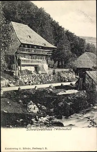 Ak St. Wilhelm Oberried im Breisgau Schwarzwald, Wilhelmsthal, Schwarzwaldhaus