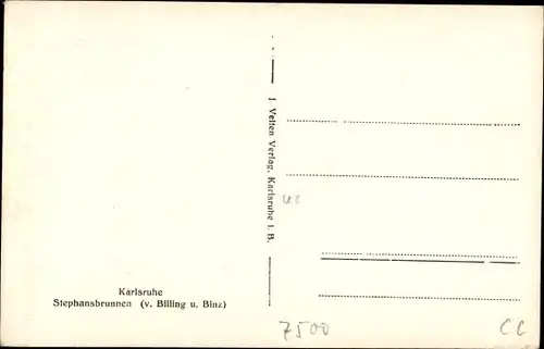 Ak Karlsruhe in Baden, Stephansbrunnen