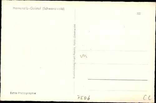 Ak Gaistal Bad Herrenalb im Schwarzwald, Ortsansicht
