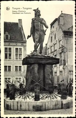 Ak Tongres Tongeren Flandern Limburg, Statue d'Ambiorix