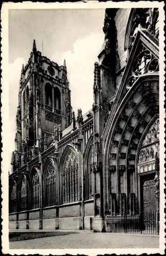 Ak Tongres Tongeren Flandern Limburg, Basiliek van O.L. Vrouwe, Zijkant