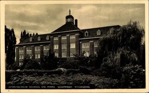 Ak Schimmert Limburg Niederlande, Apostolische School Ste. Marie, Voorgevel