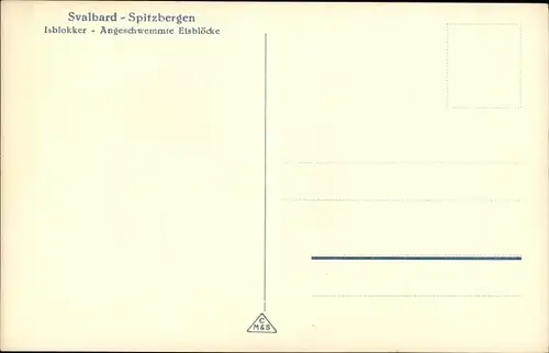 Ak Spitzbergen Norwegen, Blick auf angeschwemmte Eisblöcke