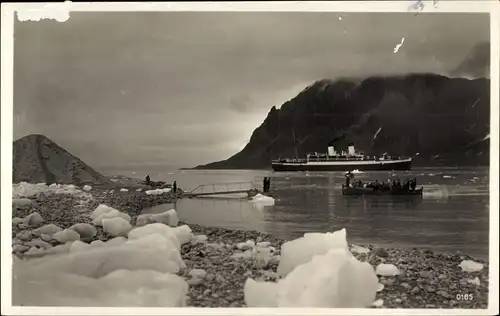 Ak Spitsbergen Spitzbergen Norwegen, HSDG Dampfer in der Magdalenenbay