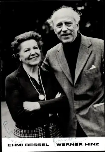 Foto Schauspieler Ehmi Bessel und Werner Hinz, Portrait, Autogramm