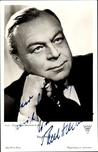 Ak Schauspieler Paul Hartmann, Portrait, Autogramm