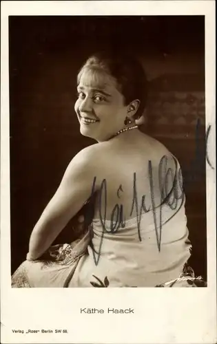 Ak Schauspielerin Käthe Haack, Portrait, Autogramm
