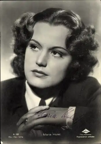Ak Schauspielerin Maria Holst, Portrait, Autogramm