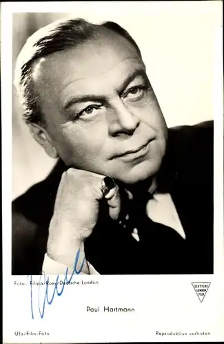 Ak Schauspieler Paul Hartmann, Portrait, Autogramm