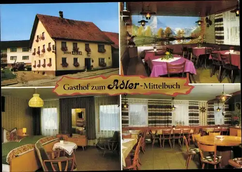 Ak Mittelbuch Ochsenhausen in Baden Württemberg, Gasthof Adler,