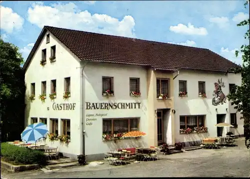 Ak Kirchenbirkig Pottenstein in Oberfranken, Gasthof-Pension-Cafe Bauernschmitt
