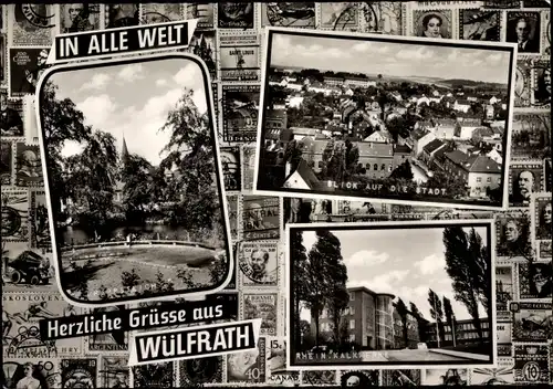 Ak Wülfrath im Bergischen Land, Blick auf die Stadt, Teich, Rhein. Kalkwerke