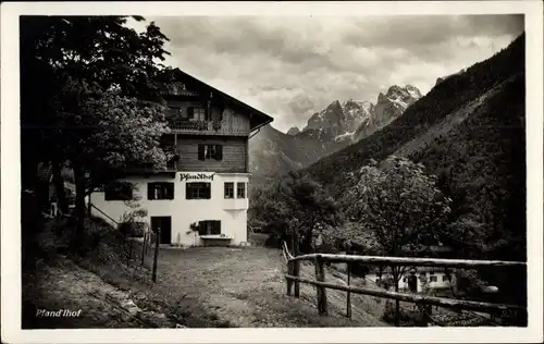 Ak Pfandlhof bei Kufstein in Tirol, Hütte, Berge