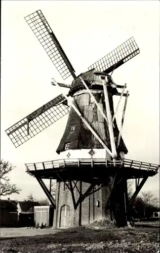 Ak Zandeweer Groningen, korenmolen Windlust