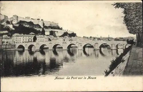 Ak Namur Wallonien, Le Pont sur la Meuse