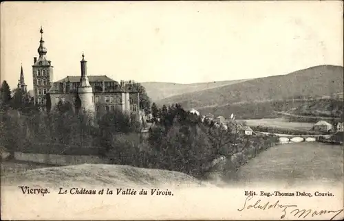 Ak Vierves Namur Wallonien, Le Château et la Vallée du Viroin
