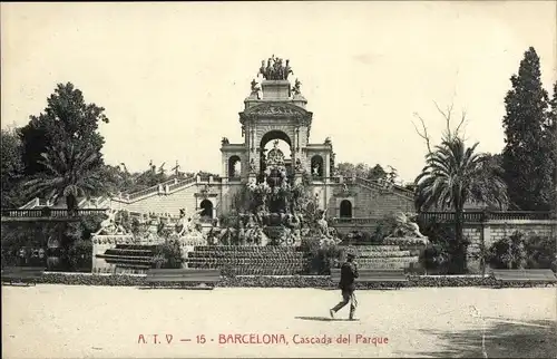 Ak Barcelona Katalonien Spanien, Cascada del Parque