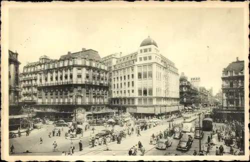 Ak Bruxelles Brüssel, Place de la Bourse et Boulevard Anspach