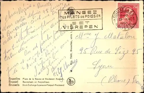 Ak Bruxelles Brüssel, Place de la Bourse et Boulevard Anspach