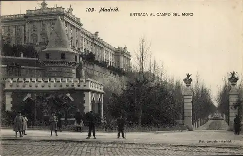 Ak Madrid Spanien, Entrada al Campo del Moro, Eingang zu den Parkanlagen