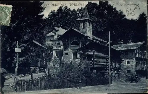 Ak Torino Turin Piemonte, Esposizione Internazionale 1911, Villaggio Alpino