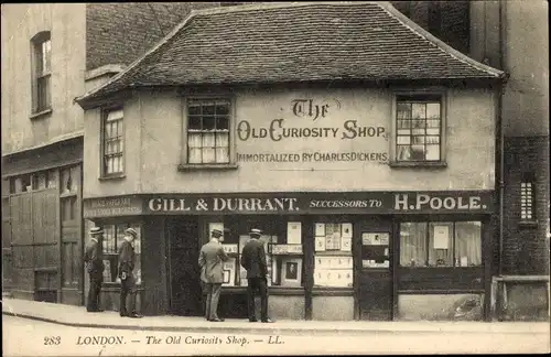 Ak London City, The Old Curiosity Shop, Gill & Durrant, H. Poole