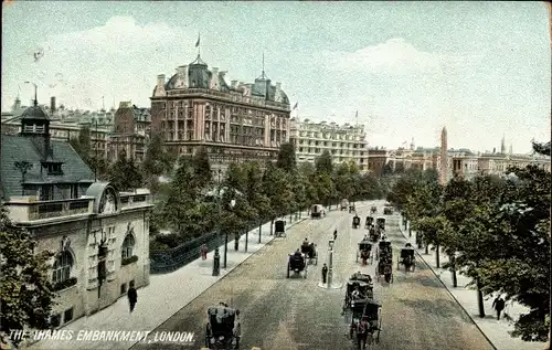 Ak London City, The Thames Embankment