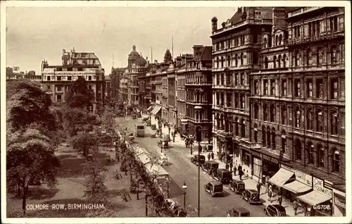 Ak Birmingham West Midlands England, Colmore Row