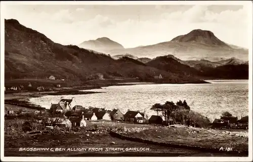 Ak Gairloch Schottland, Baosbhinn and Ben Alligin from Strath