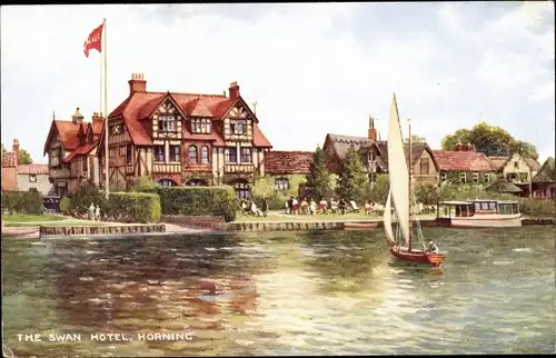 Künstler Ak Horning Norfolk England, The Swan Hotel