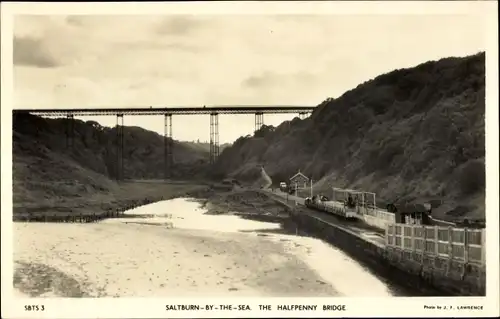 Ak Saltburn by the Sea North Yorkshire England, The Halfpenny Bridge