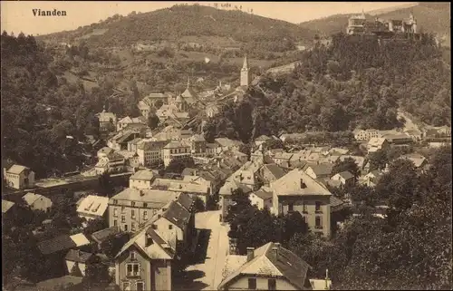 Ak Vianden Luxemburg, Gesamtansicht