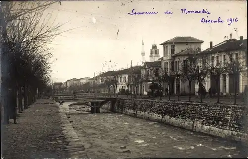 Foto Ak Bitola Monastir Mazedonien, Ortspartie Dezember 1916
