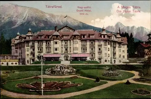 Ak Starý Smokovec Ótátrafüred Altschmecks Vysoké Tatry Hohe Tatra Slowakei, Grand Hotel