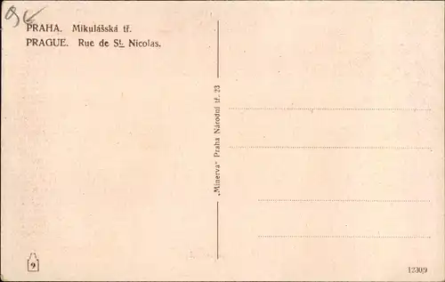 Ak Praha Prag, Mikulasska trida, Straßenpartie