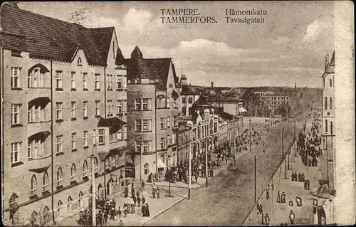 Ak Tammerfors Tampere Finnland, Hämeenkatu, Tavastgatan