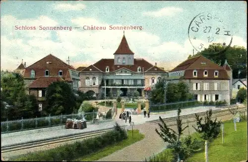 Ak Carspach Karspach Elsass Haut Rhin, Bad Sonnenberg, Schloss Sonnenberg, Chateau