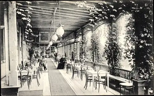 Ak Kleve am Niederrhein, Hotel Maywald, Terrasse