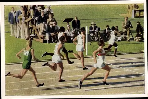 Sammelbild Olympia 1932, Finale des 200 Meter Laufs