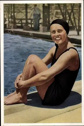 Sammelbild Olympia 1932, Ingeborg Sjöquist, Schwimmerin