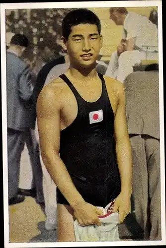 Sammelbild Olympia 1932, Yasuji Miyazaki, Schwimmer