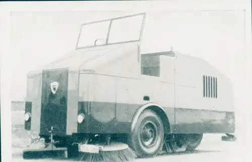 Sammelbild Das Kraftfahrzeug, Faun, Kehrmaschine, Dt. Sonderfahrzeuge nach 1945