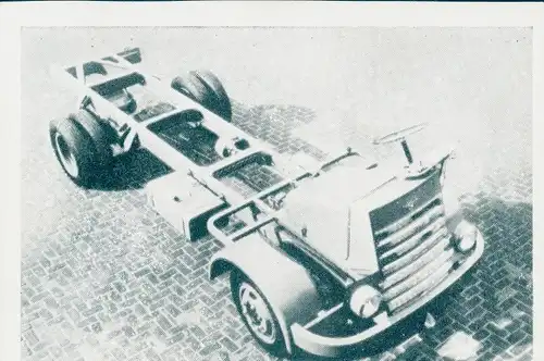 Sammelbild Das Kraftfahrzeug, DAF Fahrgestell, Ausländ. Lastkraftwagen nach 1945