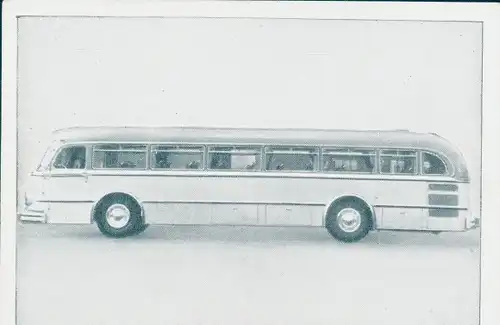 Sammelbild Das Kraftfahrzeug, Mercedes Benz Typ 0 6600 H, Deutsche Omnibusse nach 1945