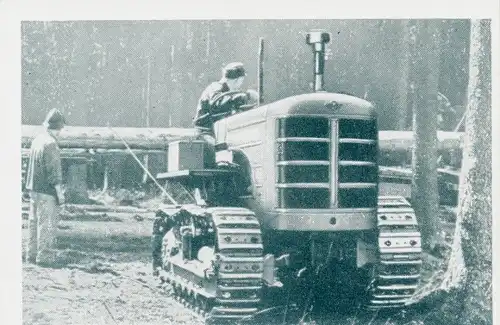 Sammelbild Das Kraftfahrzeug, Hanomag K 55, Dieselkettenschlepper, Dt. Traktoren nach 1945